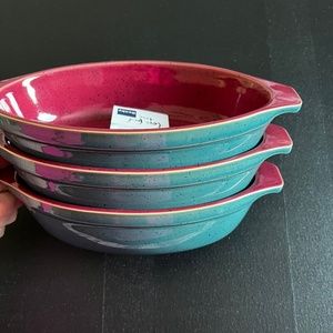 Denby Harlequin Individual Oval Dishes Vintage~ Set of 3✨